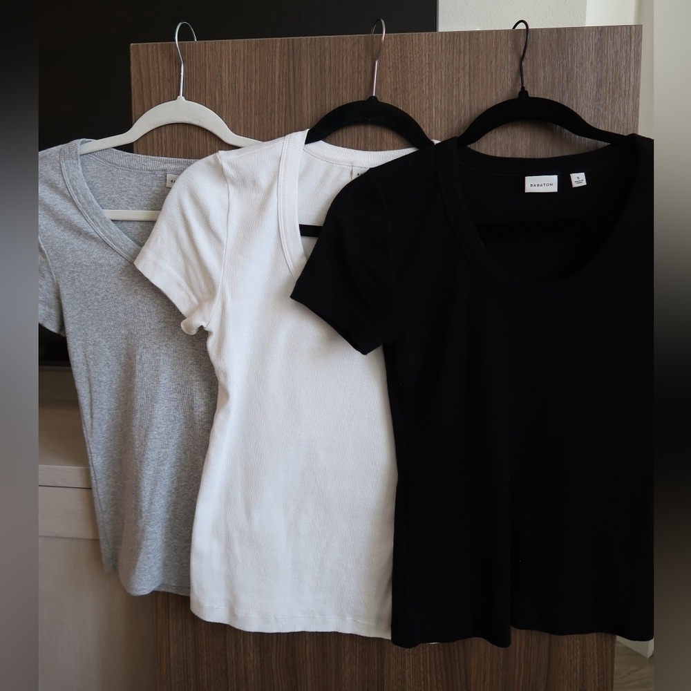 Aritzia Women's Scoop Neck “Busy T” Bundle